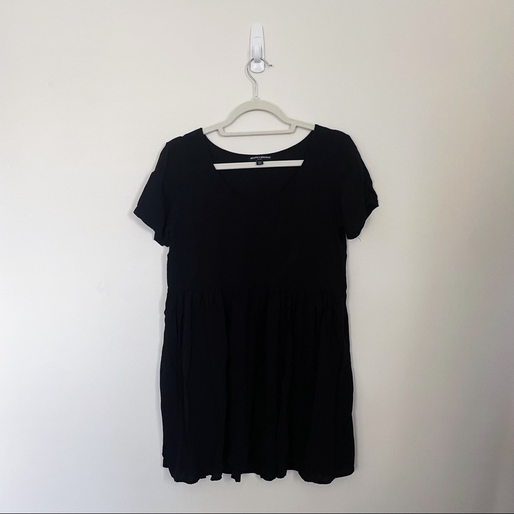 Brandy Melville Black Babydoll Dress, One Size